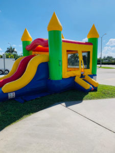 dual lane combo bounce house