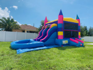 dual lane combo bounce house